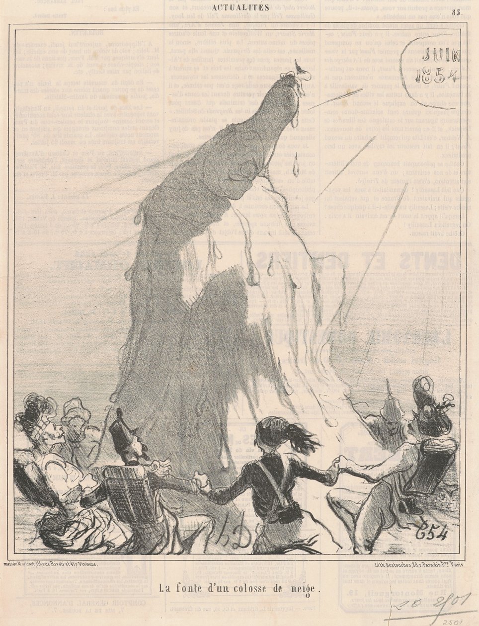Egy hókolosszus olvadása alkotó: Honoré Daumier