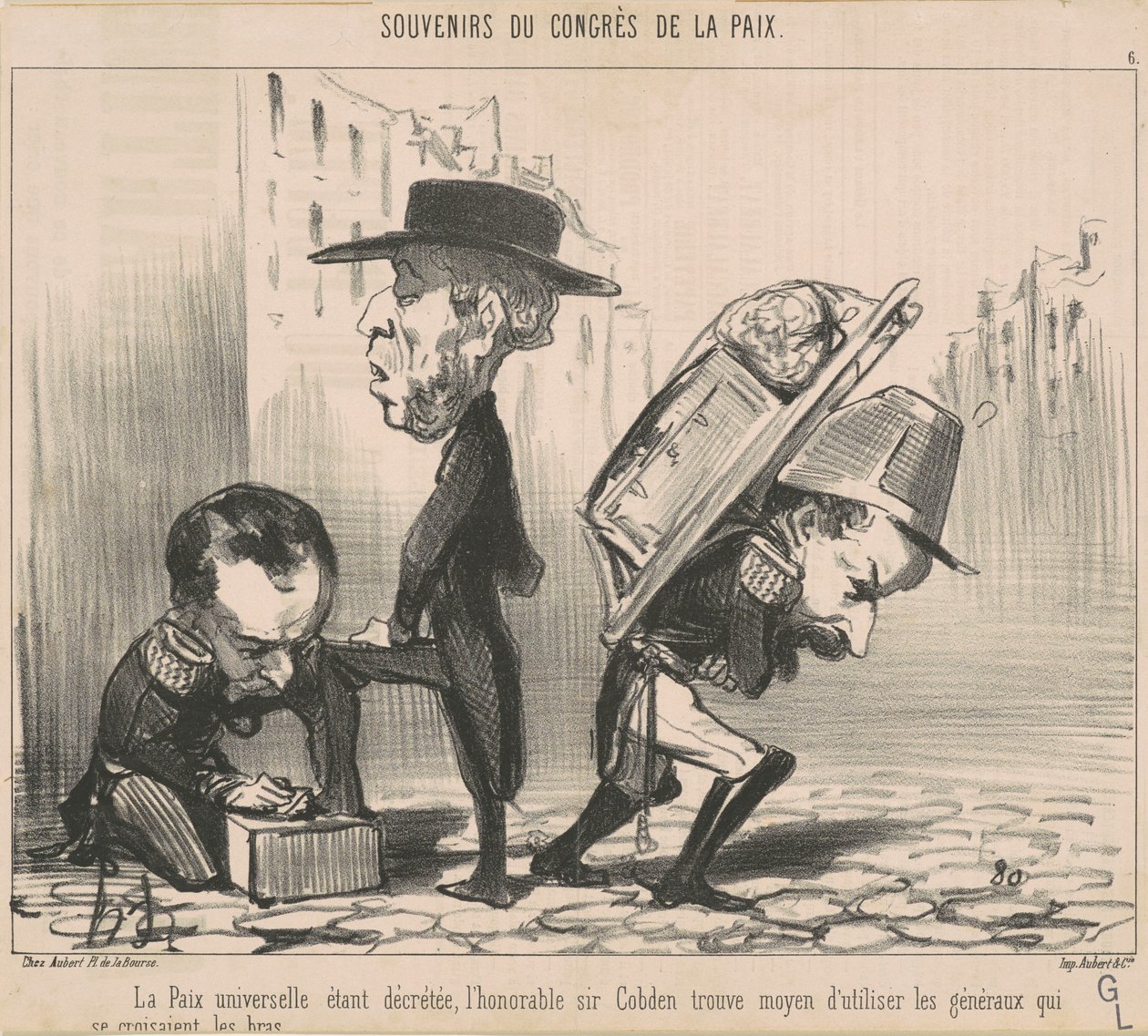 Elrendelték az egyetemes békét... alkotó: Honoré Daumier