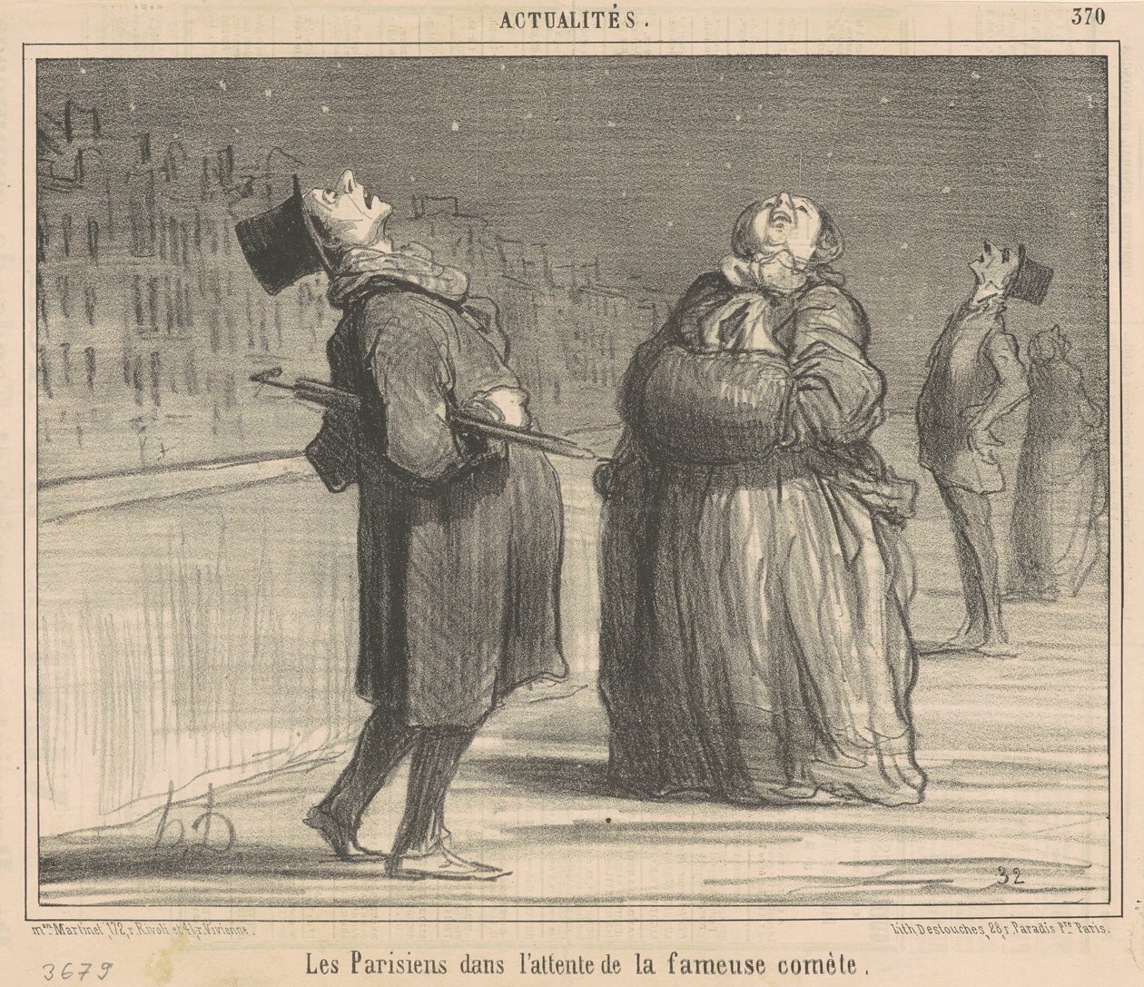 Az üstökösre váró párizsiak alkotó: Honoré Daumier