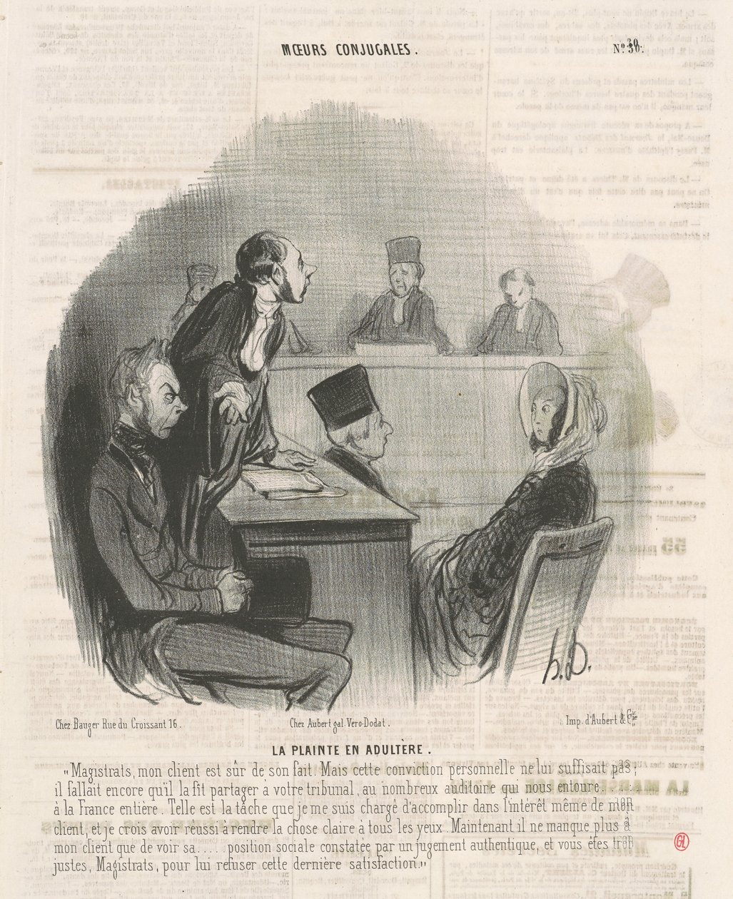 A házasságtörés panasza alkotó: Honoré Daumier