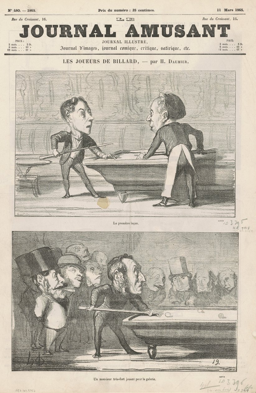 Az első lecke...; Egy férfi ... ; Ragasztott szalag alá; Két amatőr a külvárosból alkotó: Honoré Daumier