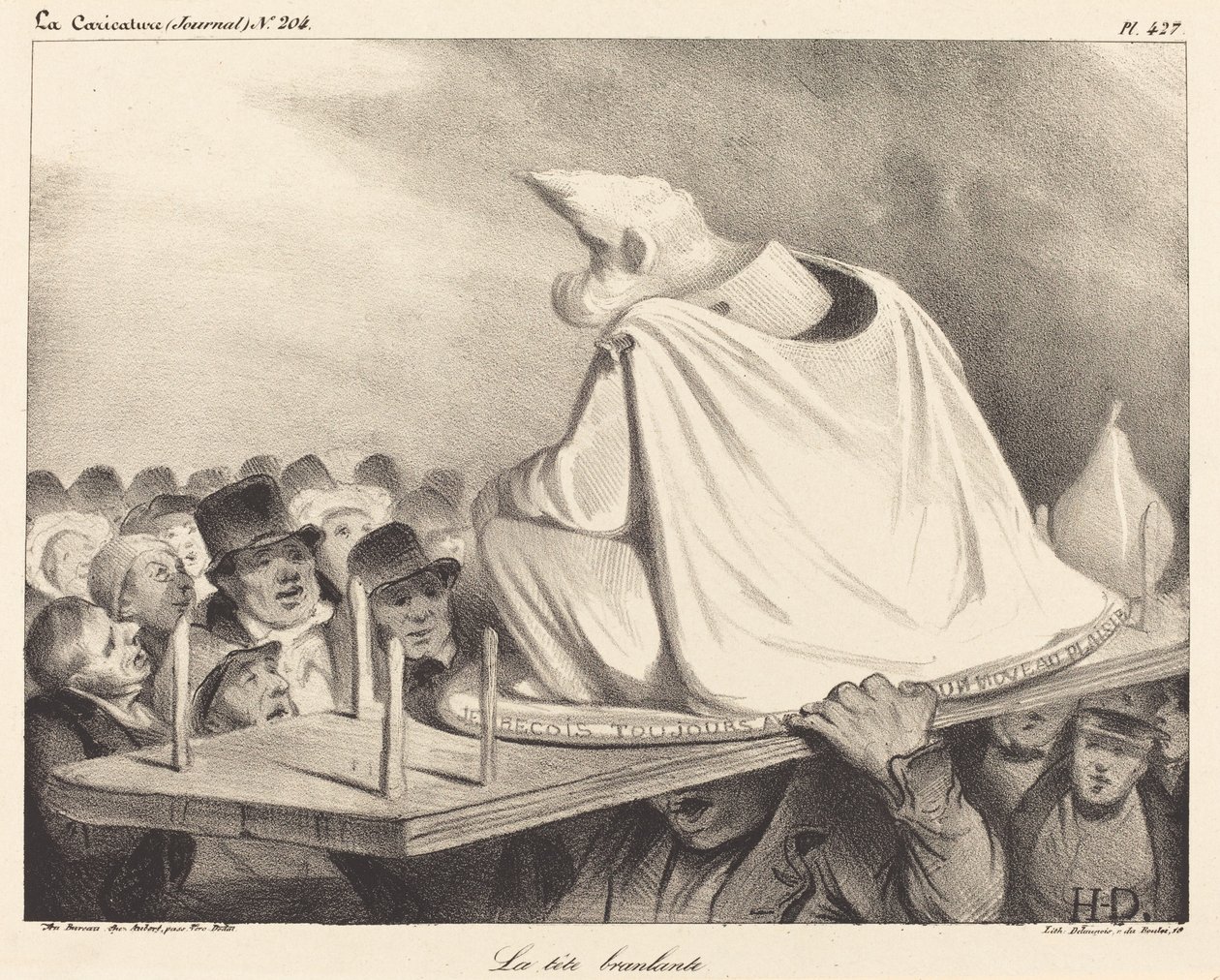 fejét billegetve alkotó: Honoré Daumier