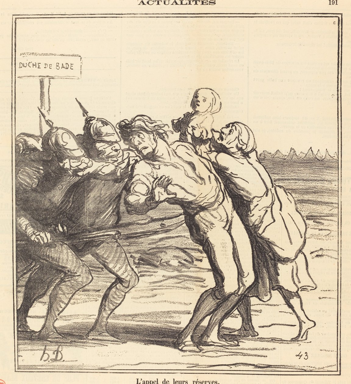 Tartalékaik hívása alkotó: Honoré Daumier