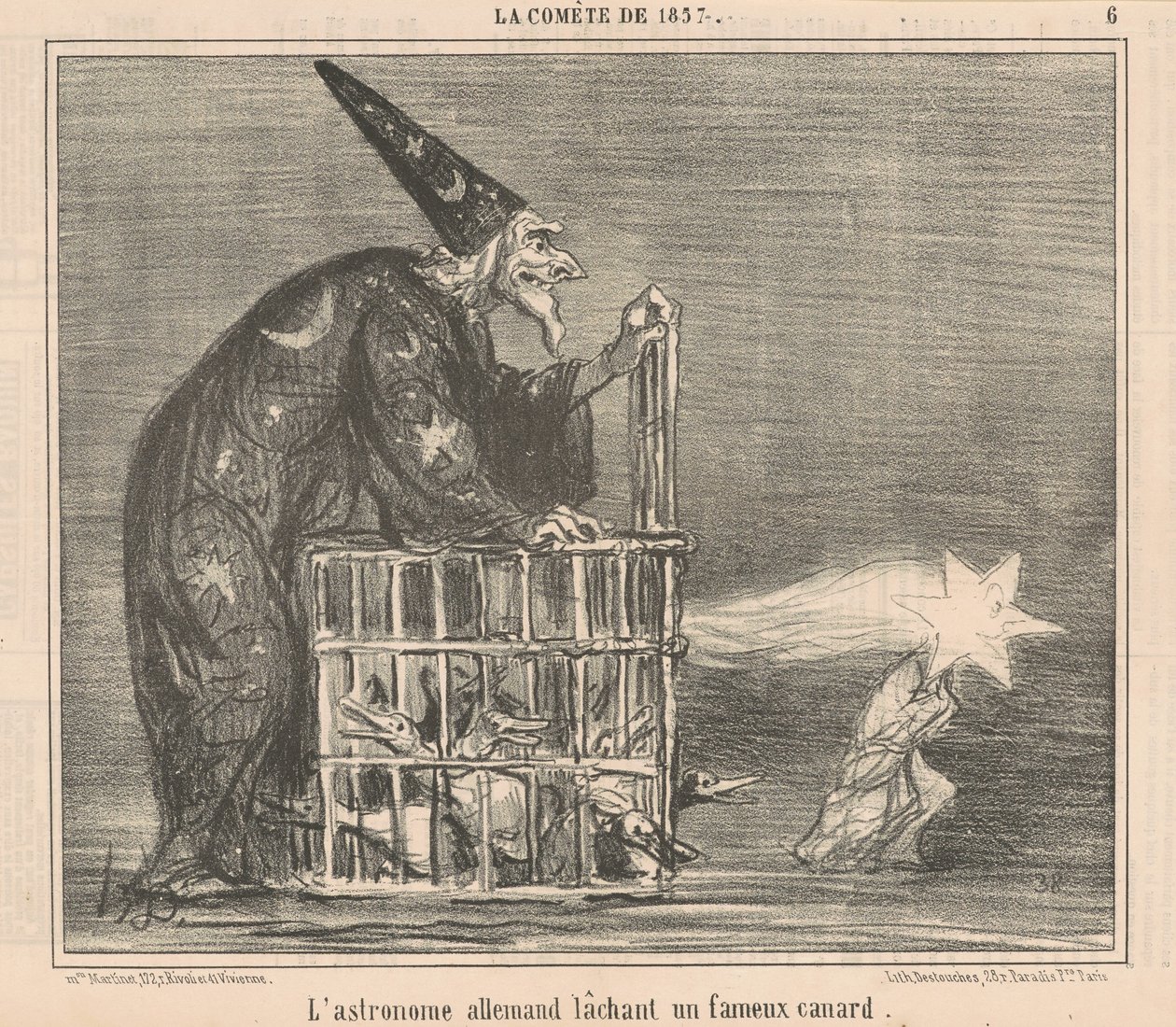 A német csillagász elenged egy... Kacsát alkotó: Honoré Daumier