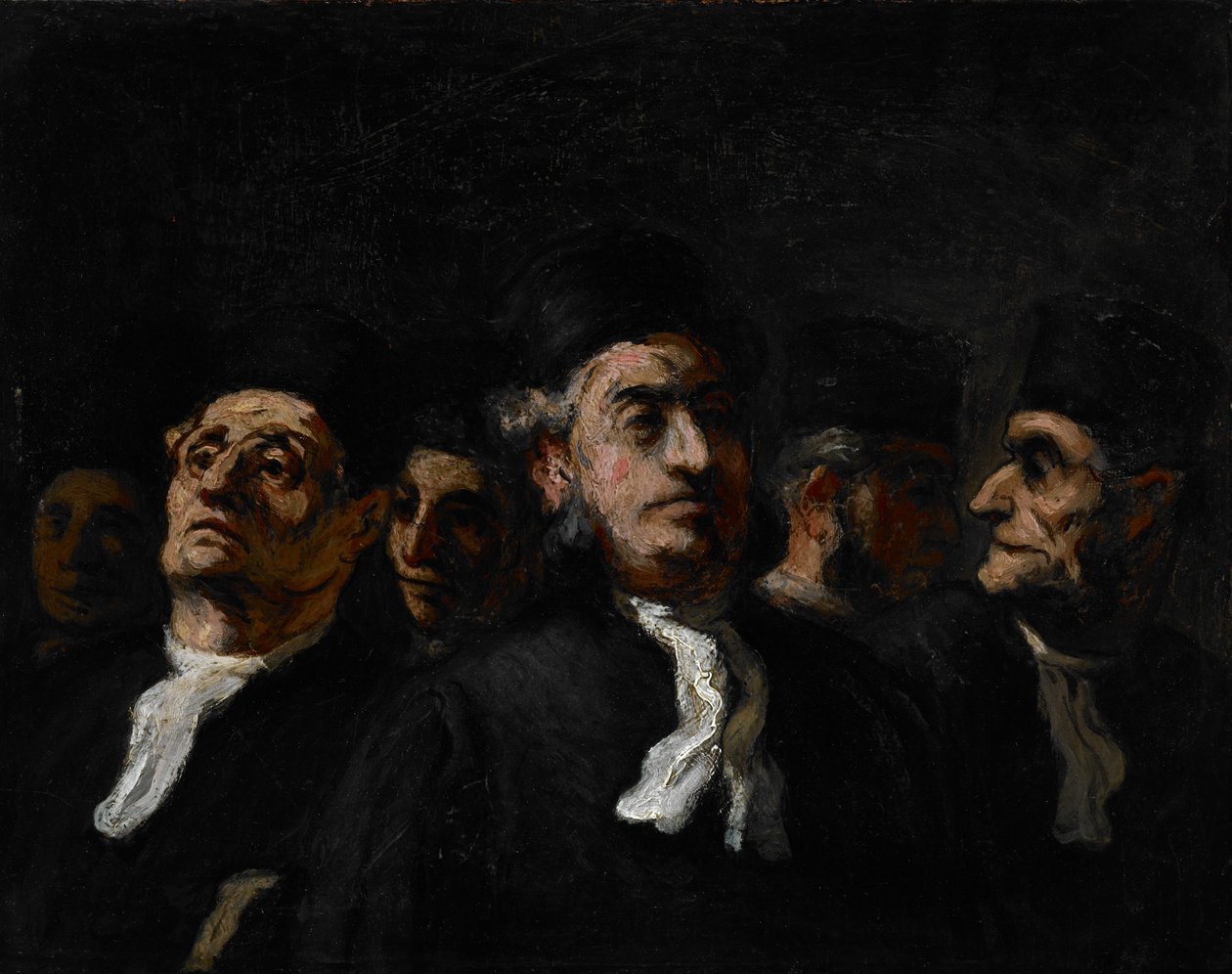 Ügyvédi Találkozó, 1860 körül alkotó: Honoré Daumier