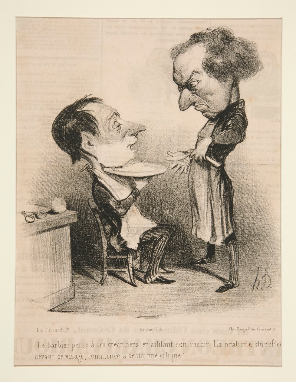 A Borbély a hitelezőire gondol alkotó: Honoré Daumier