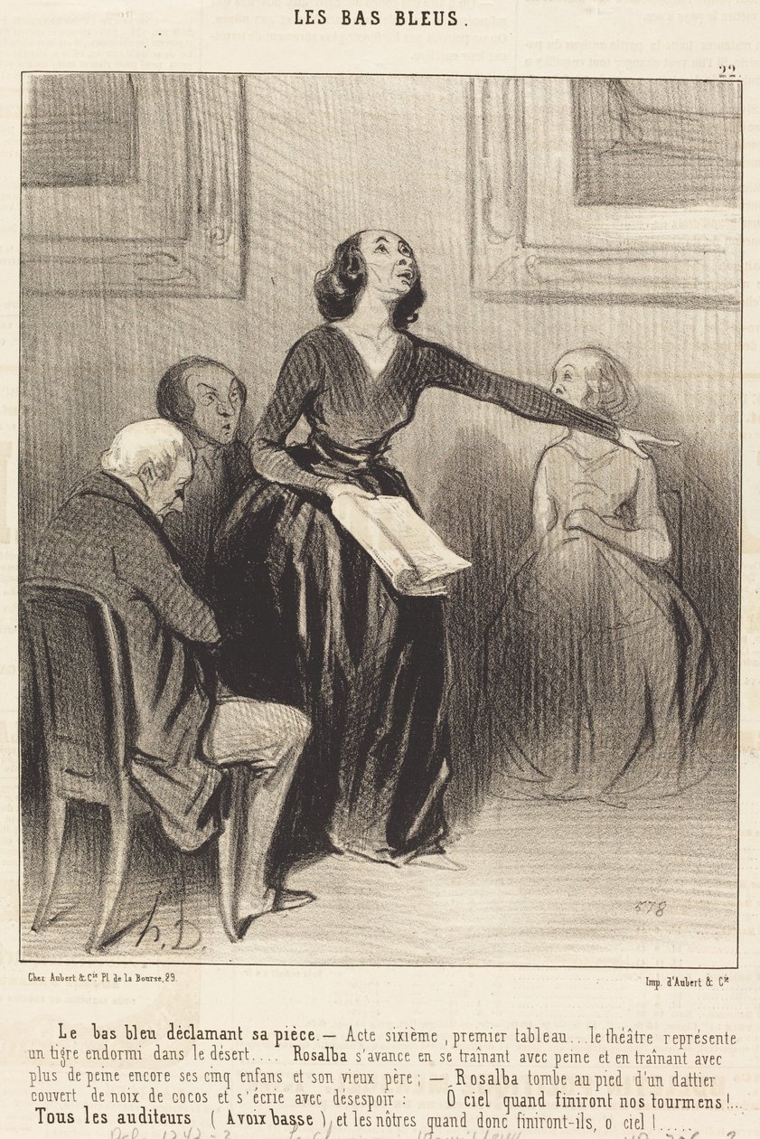 Le Bas-bleu kijelenti a játékát alkotó: Honoré Daumier