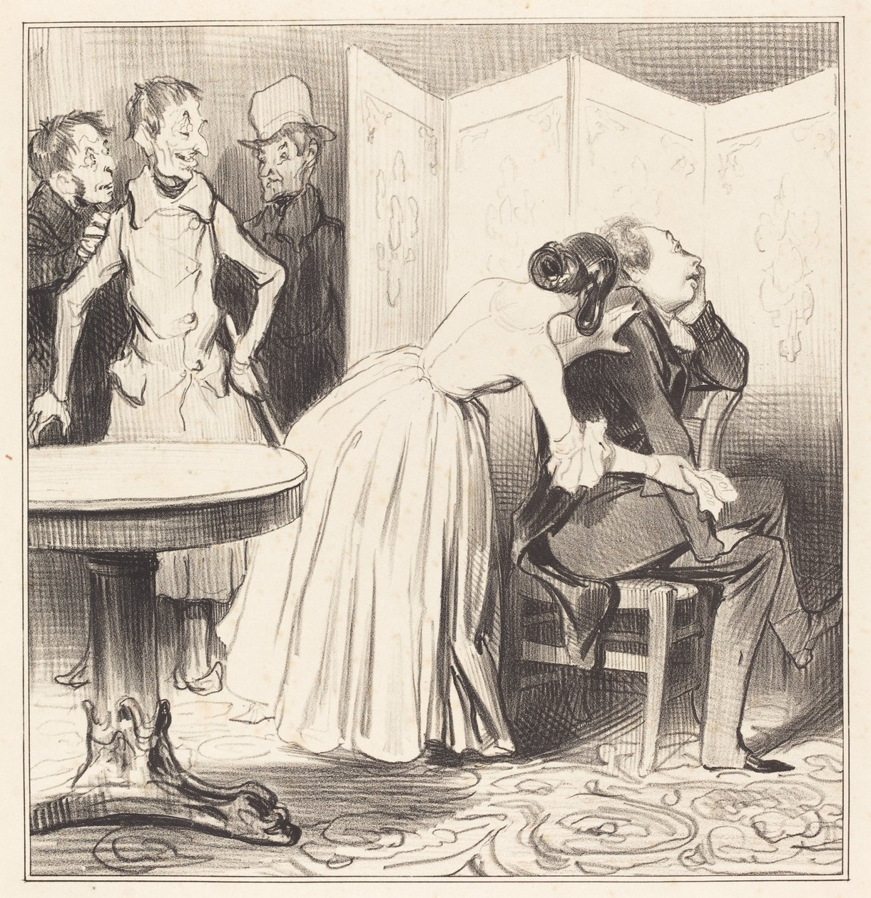 A Chevalier des Adrets a szerető... alkotó: Honoré Daumier