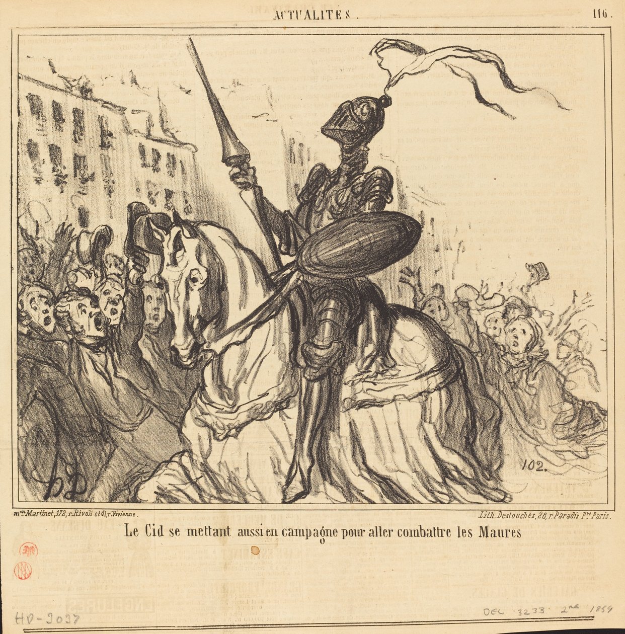 Le Cid is kampányol... alkotó: Honoré Daumier