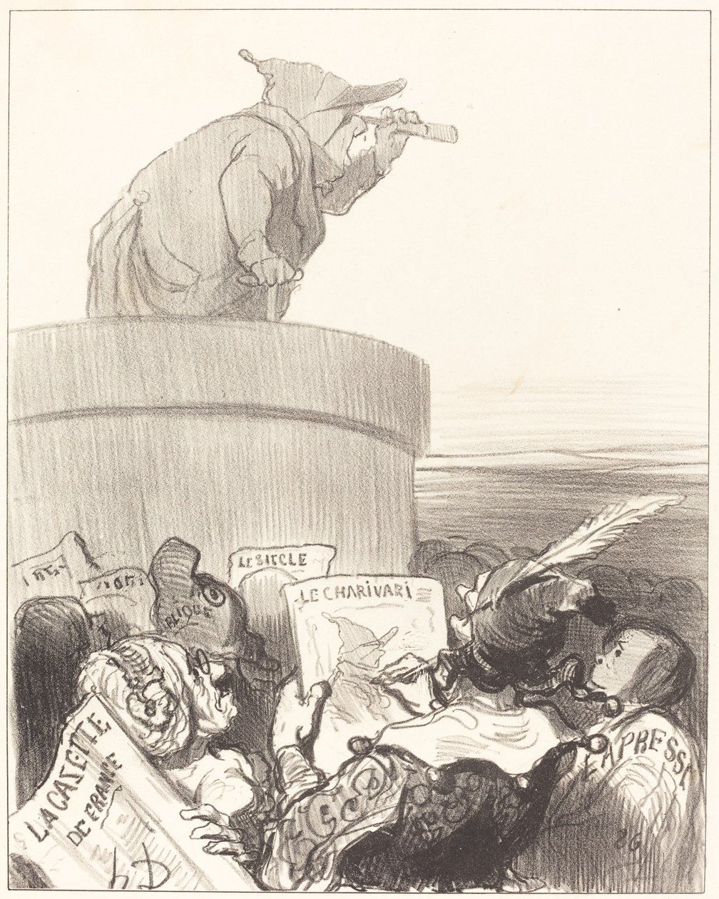 A politikai horizonton szemlélődő alkotmányos alkotó: Honoré Daumier