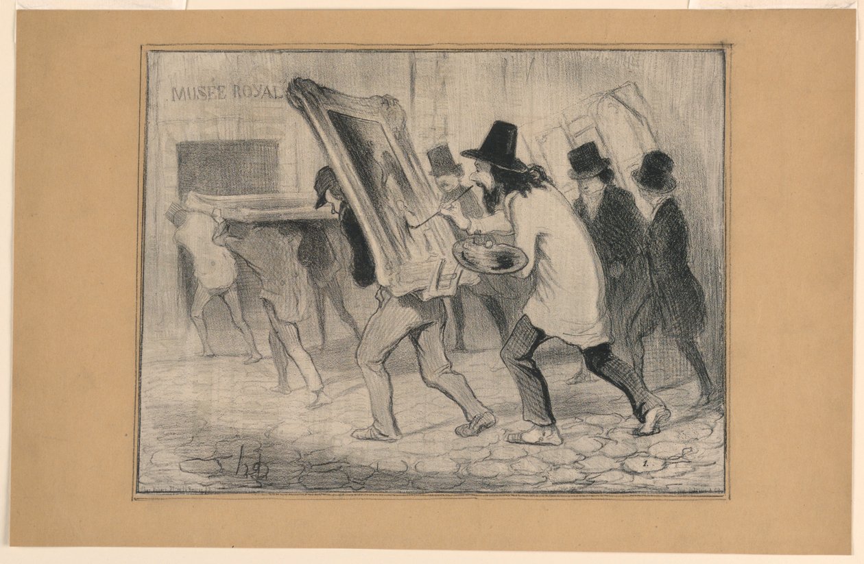 A festmények fogadásának utolsó napja, Charivariból alkotó: Honoré Daumier