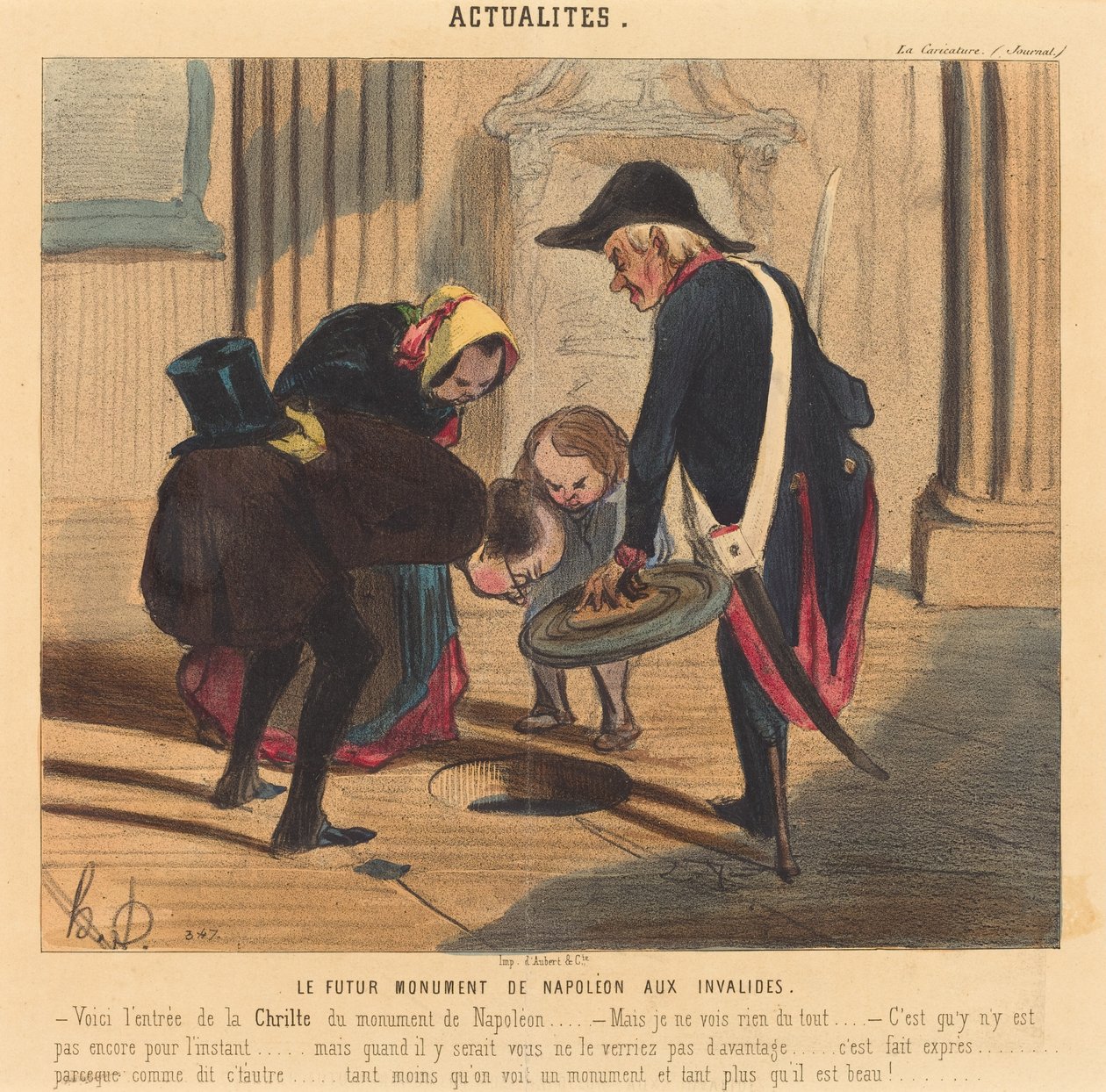 Napóleon leendő emlékműve a rokkantoknál alkotó: Honoré Daumier