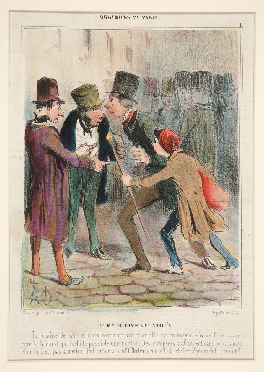 Az Md. de Chaines du Suretes. A mi által így elnevezett biztonsági lánc alkotó: Honoré Daumier