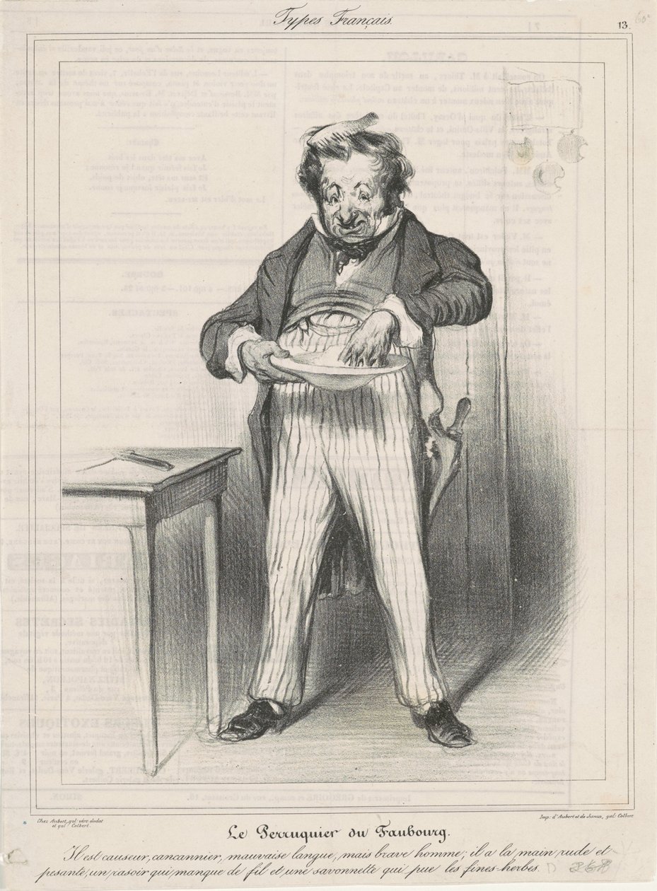 A faubourg-i parókakészítő alkotó: Honoré Daumier