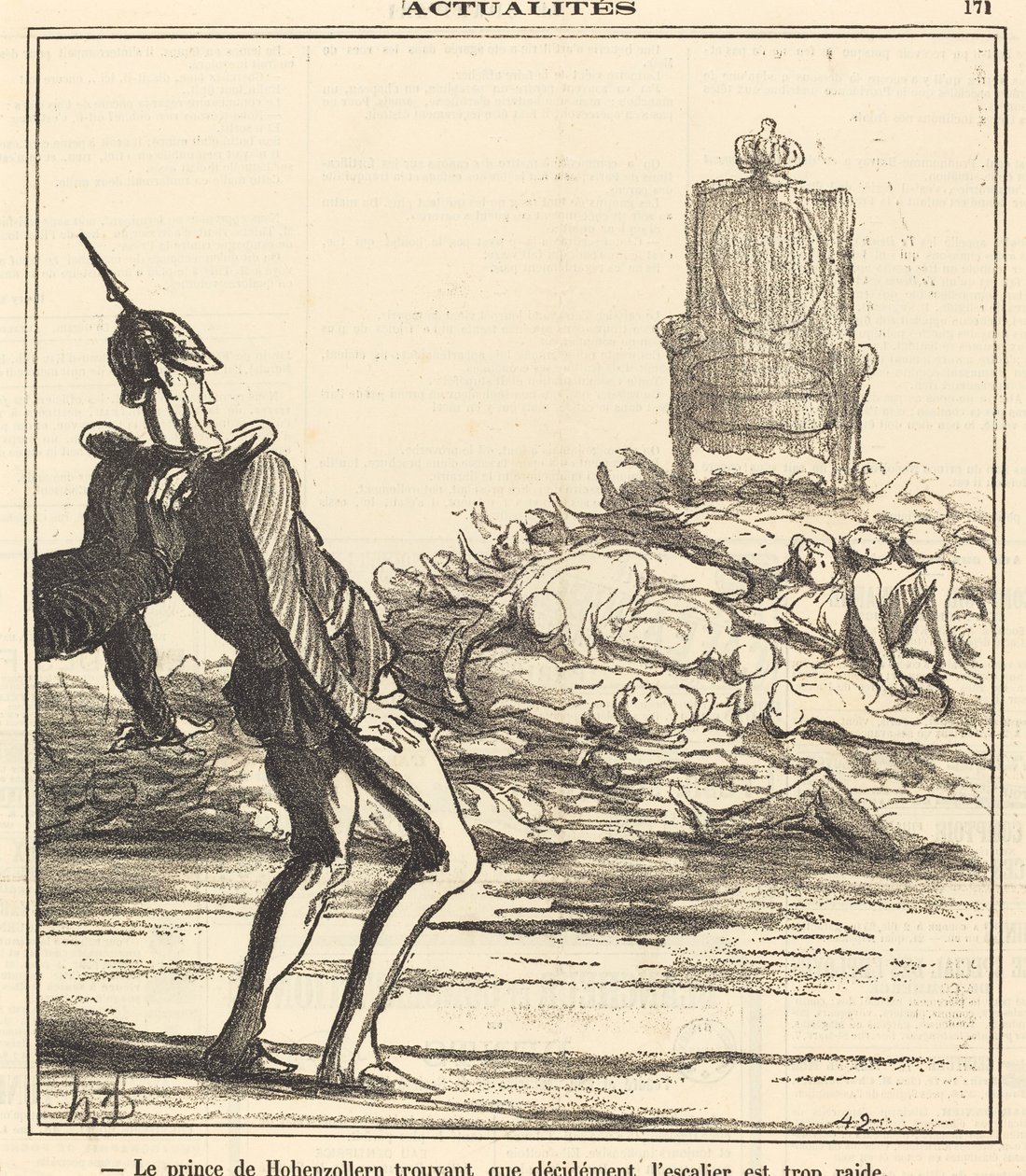 Le Prince de Hohenzollern... alkotó: Honoré Daumier