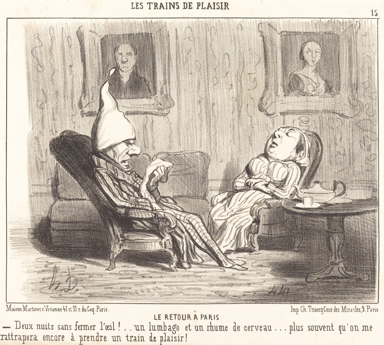 A visszatérés Párizsba alkotó: Honoré Daumier