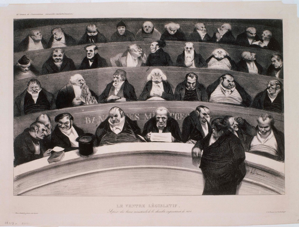 A törvényhozás hasa alkotó: Honoré Daumier