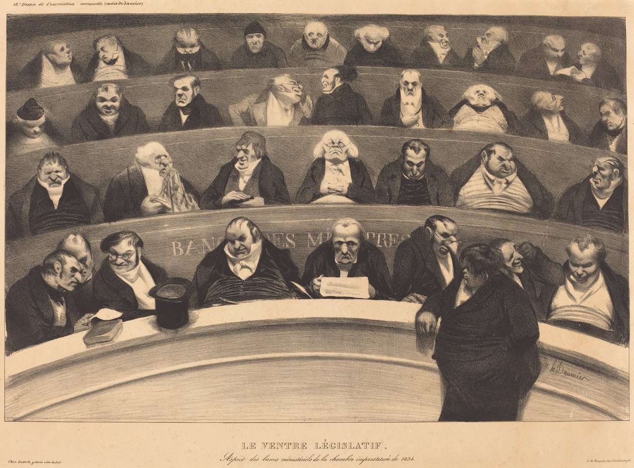 A törvényhozó hasa alkotó: Honoré Daumier
