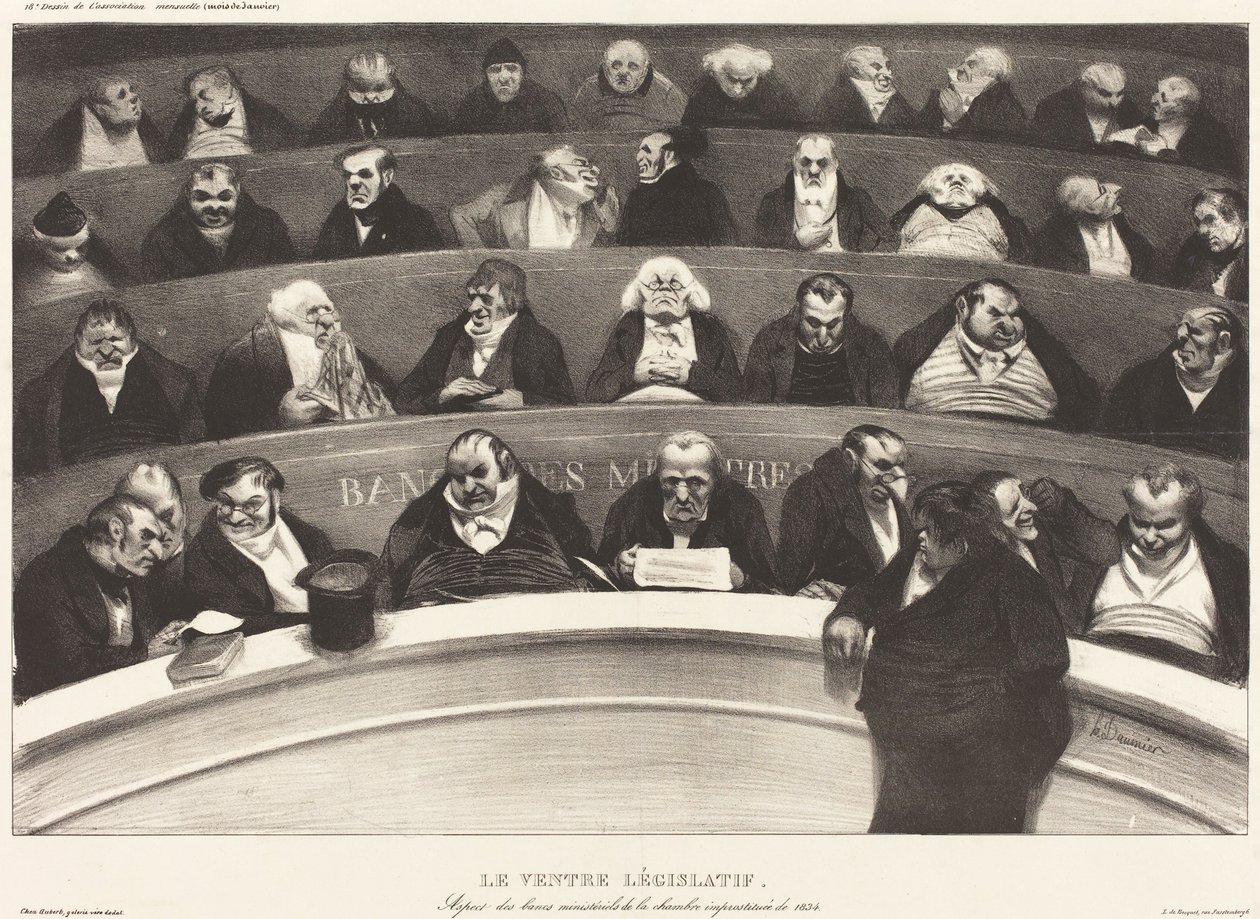 A törvényhozó hasa alkotó: Honoré Daumier