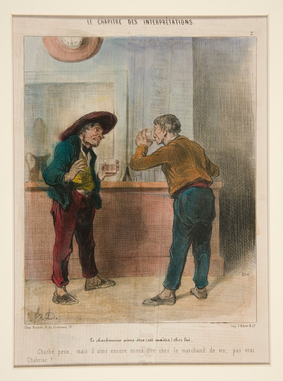 A szénsavas szeret otthon lenni (mester), az Értelmezések fejezetéből alkotó: Honoré Daumier