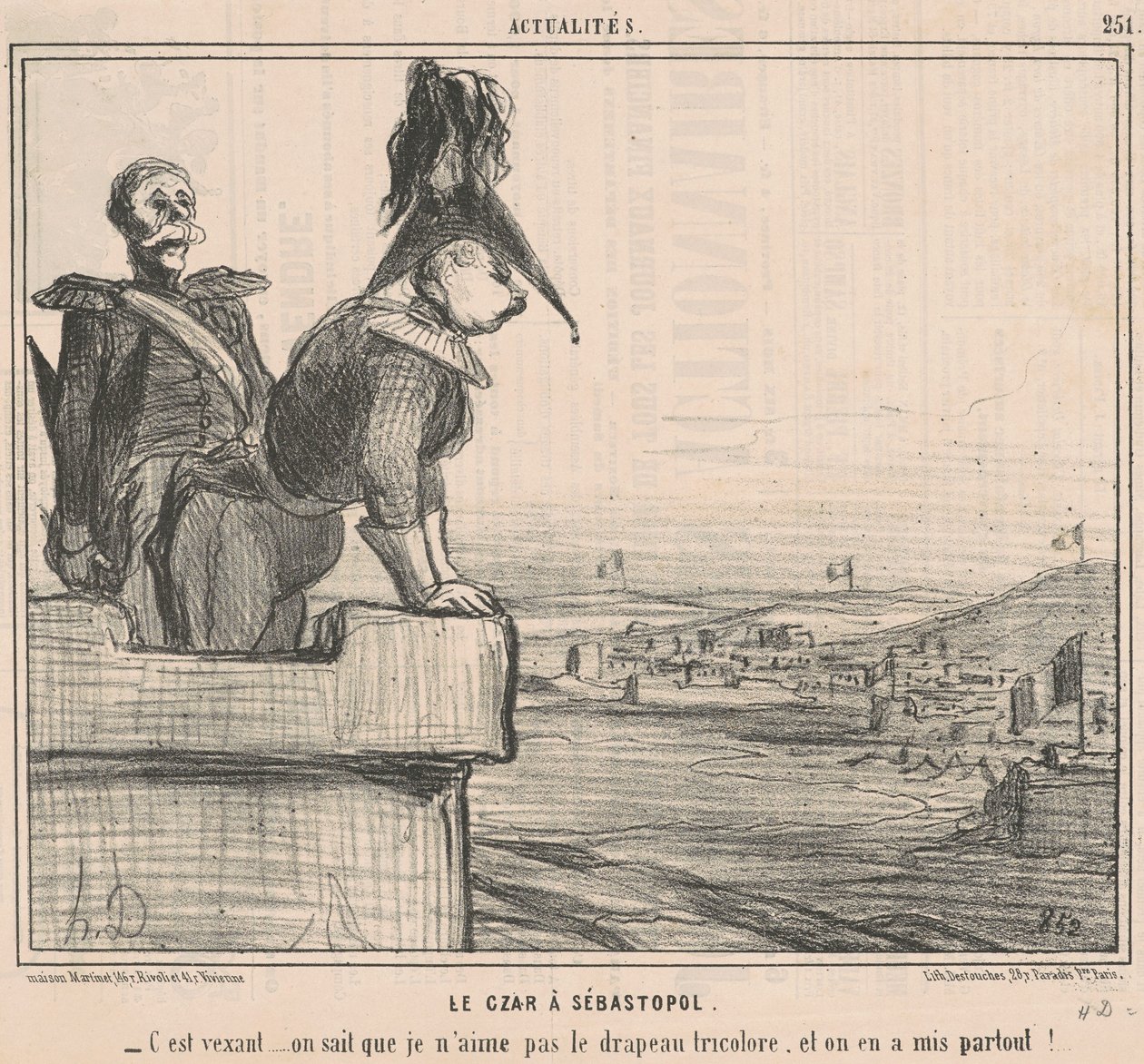 A cár Szevasztopolban alkotó: Honoré Daumier
