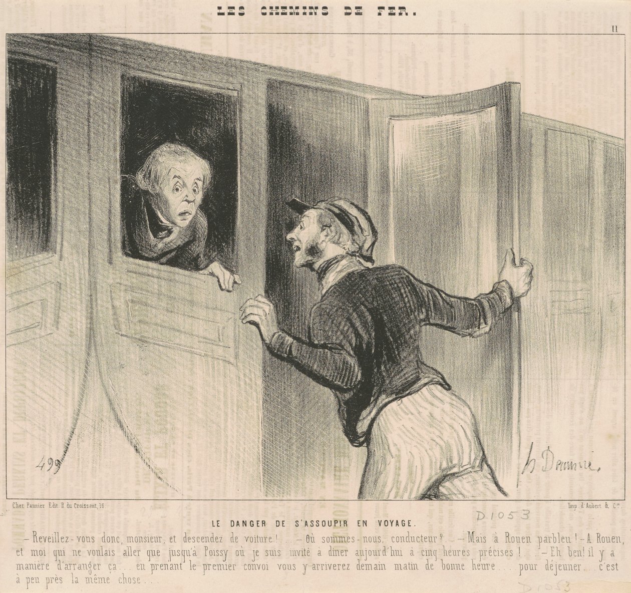 Utazás közben elszunyókálás veszélye alkotó: Honoré Daumier