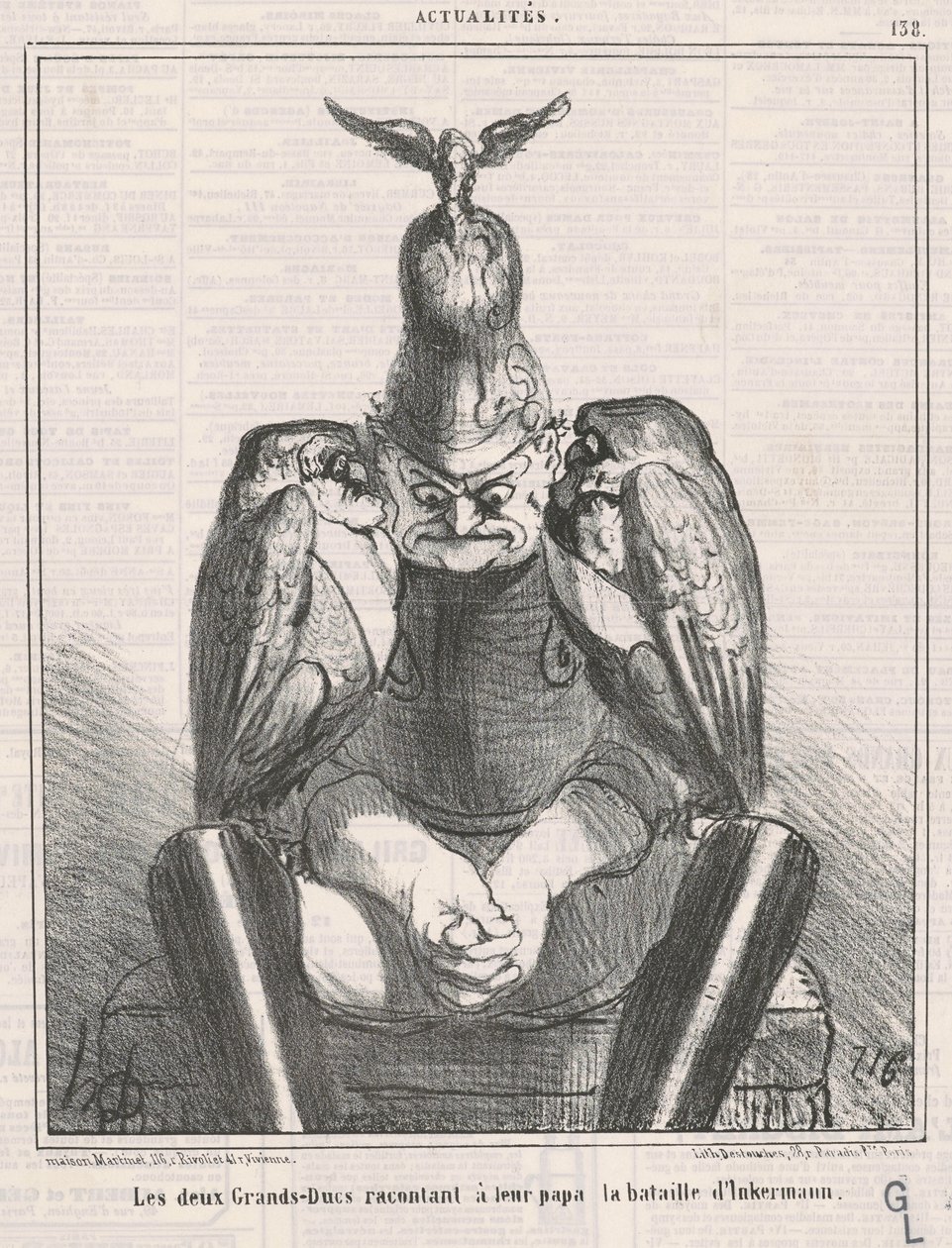 A két nagyherceg elmondja...Inkermannt alkotó: Honoré Daumier