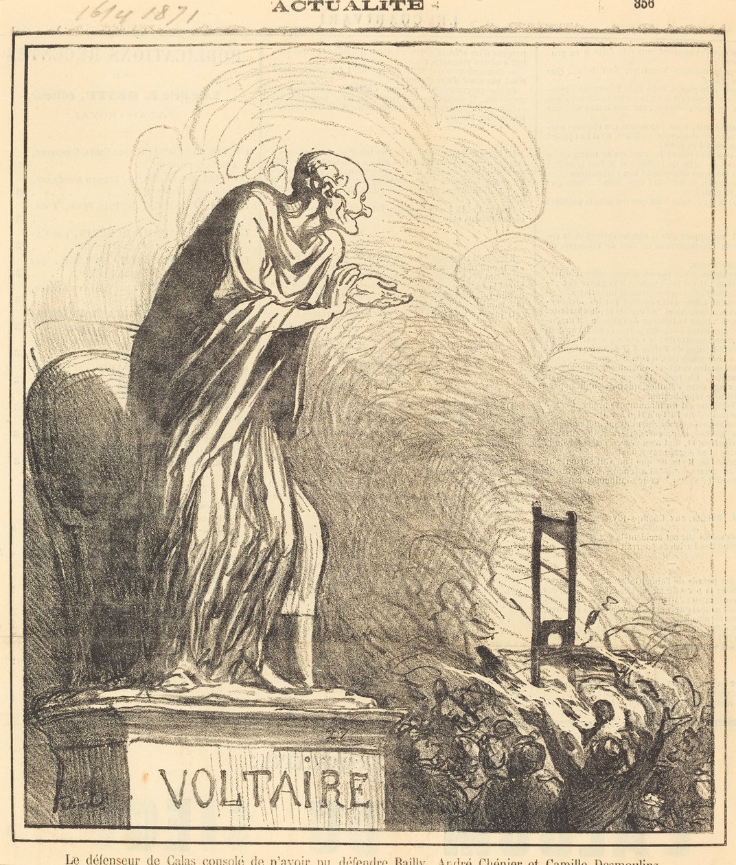 A Calas védője vigasztalta... alkotó: Honoré Daumier