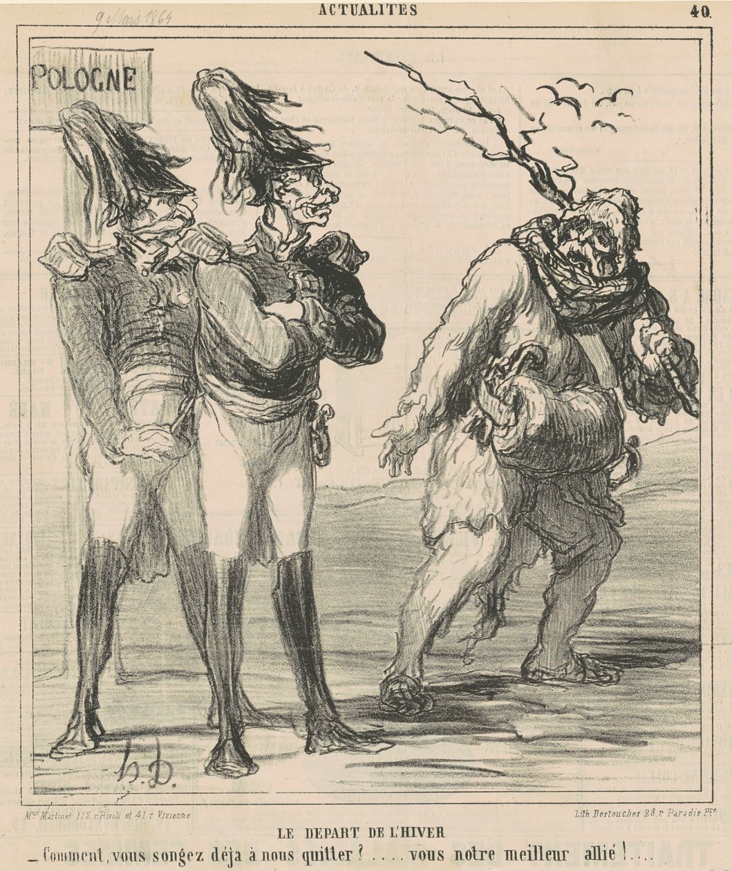 A tél kezdete alkotó: Honoré Daumier