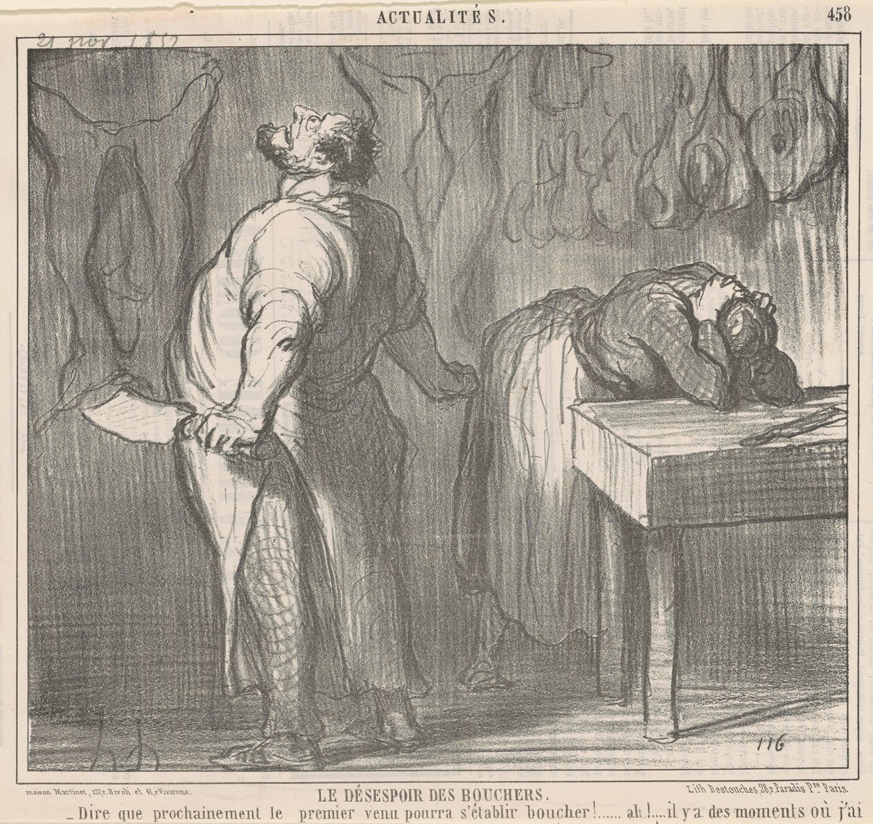 A hentesek kétségbeesése alkotó: Honoré Daumier