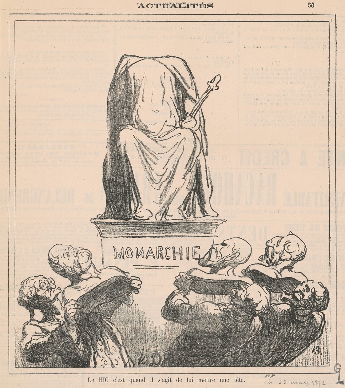 A probléma az, amikor fejet kell adni alkotó: Honoré Daumier