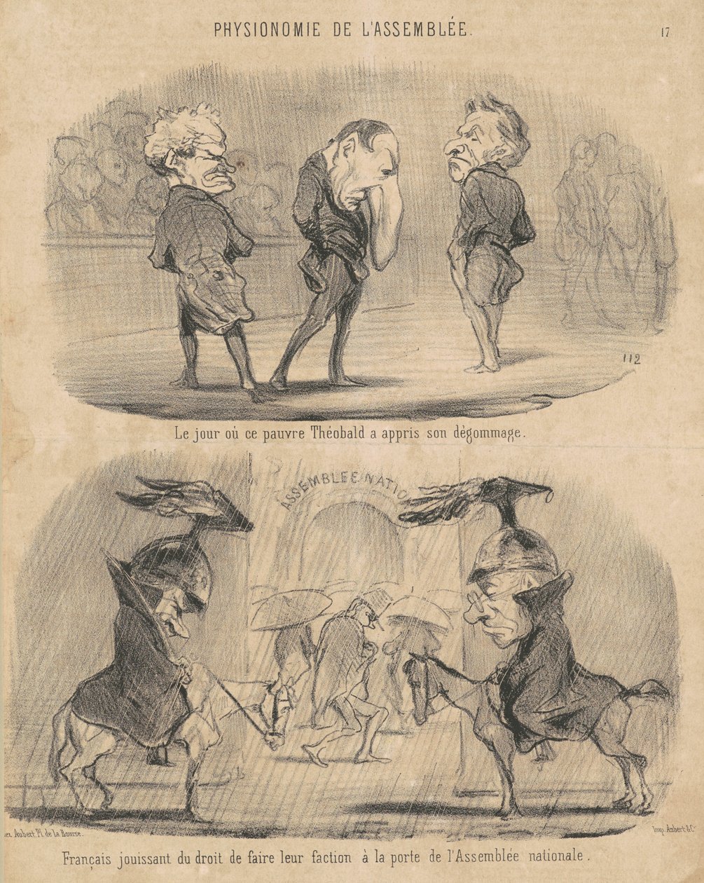 Azon a napon, amikor... Théobald tudomást szerzett a gyomtalanításáról alkotó: Honoré Daumier
