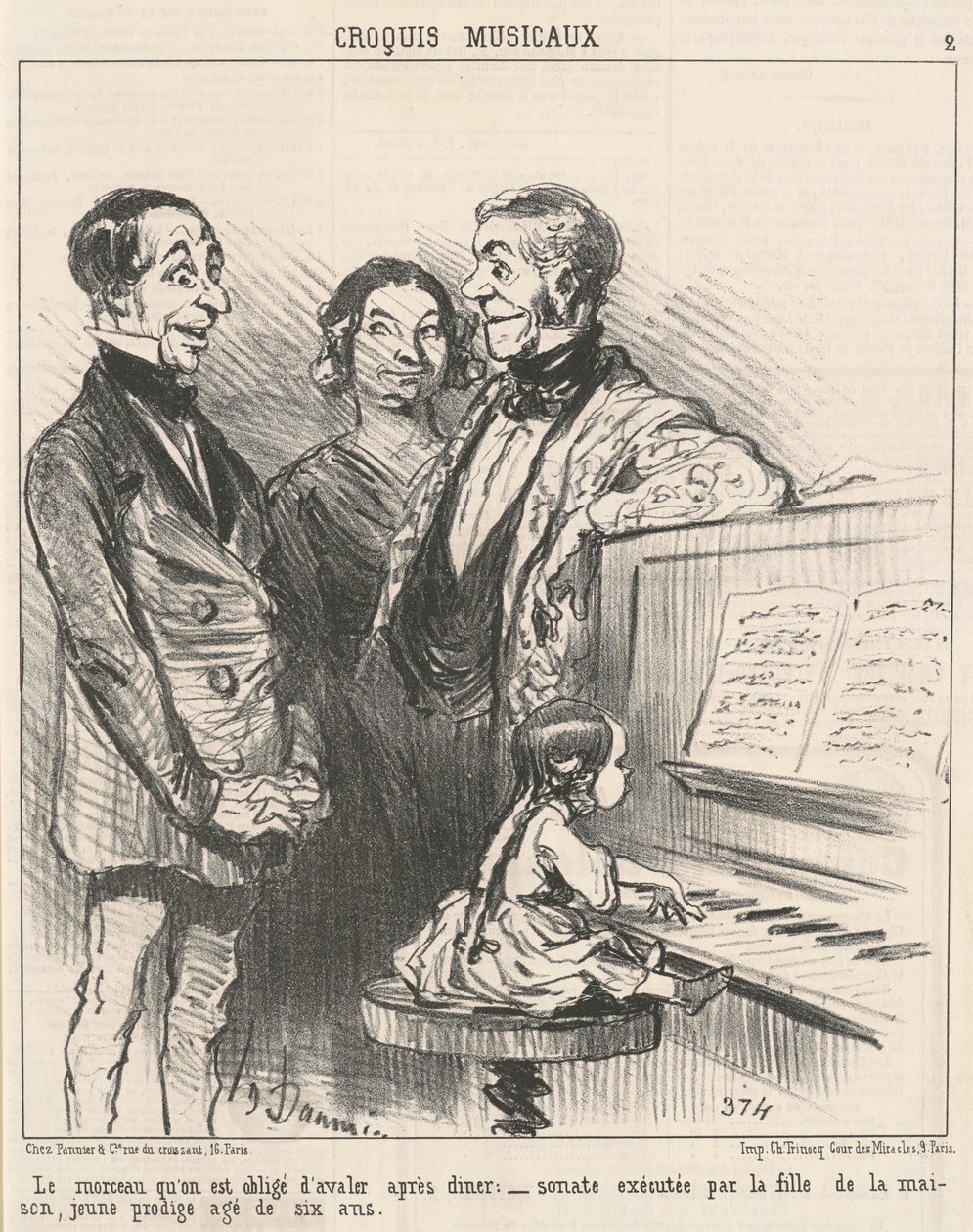 A darab, amit le kell nyelnünk... alkotó: Honoré Daumier