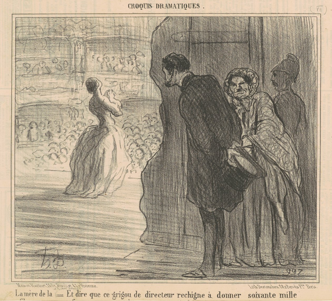 Az énekesnő édesanyja alkotó: Honoré Daumier
