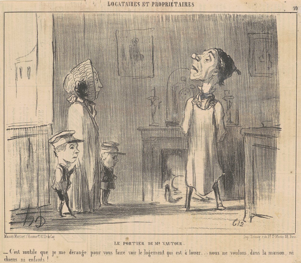 Keselyű úr portása alkotó: Honoré Daumier