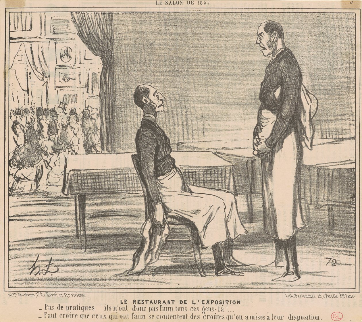 A kiállítási étterem alkotó: Honoré Daumier