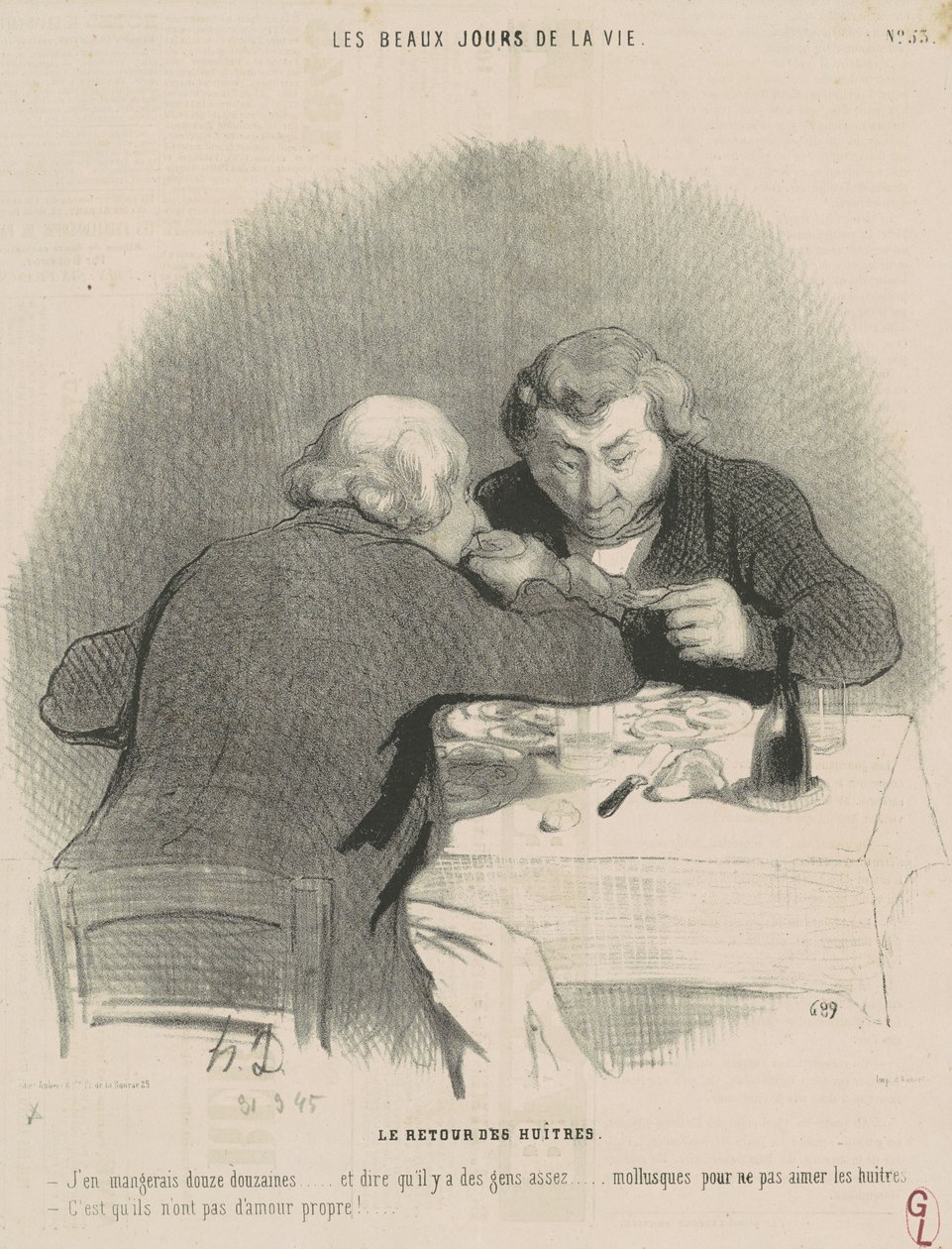 Az osztriga visszatérése alkotó: Honoré Daumier