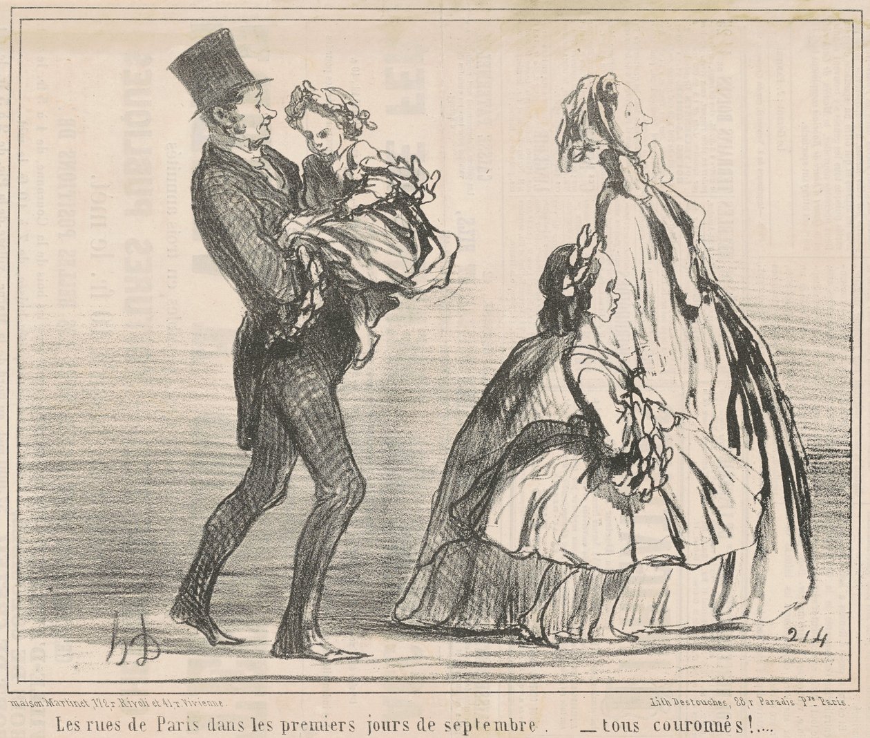 Párizs utcáin szeptember első napjaiban... alkotó: Honoré Daumier