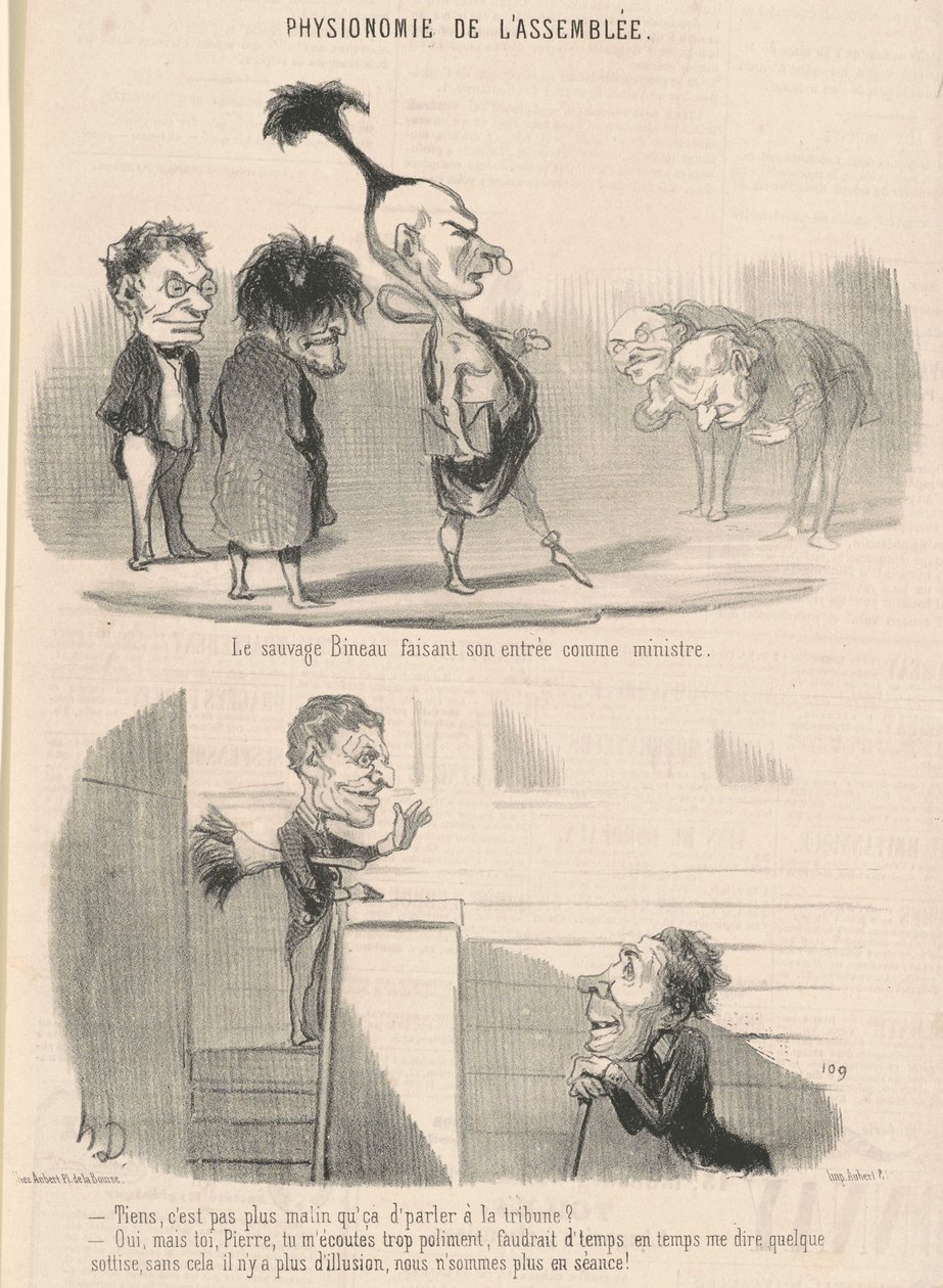 A vad bineau belép a bejáratba alkotó: Honoré Daumier
