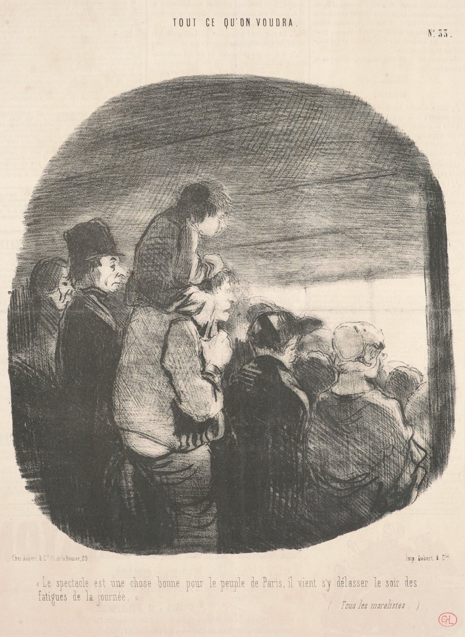 A látvány jó dolog a párizsiak számára... alkotó: Honoré Daumier