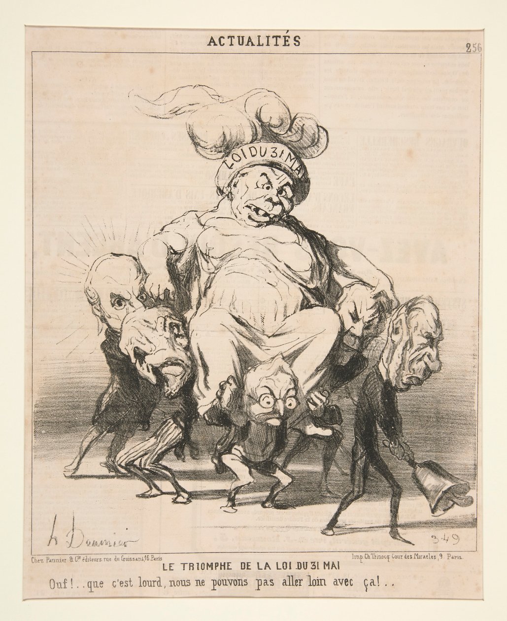 A május 31-i törvény diadala, az Actualites-tól alkotó: Honoré Daumier