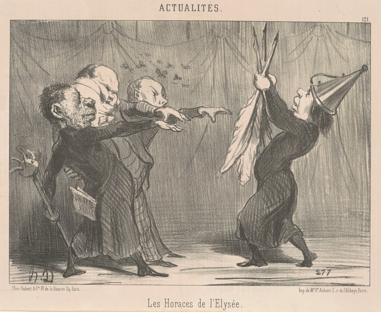 A császár megkönnyebbül... alkotó: Honoré Daumier