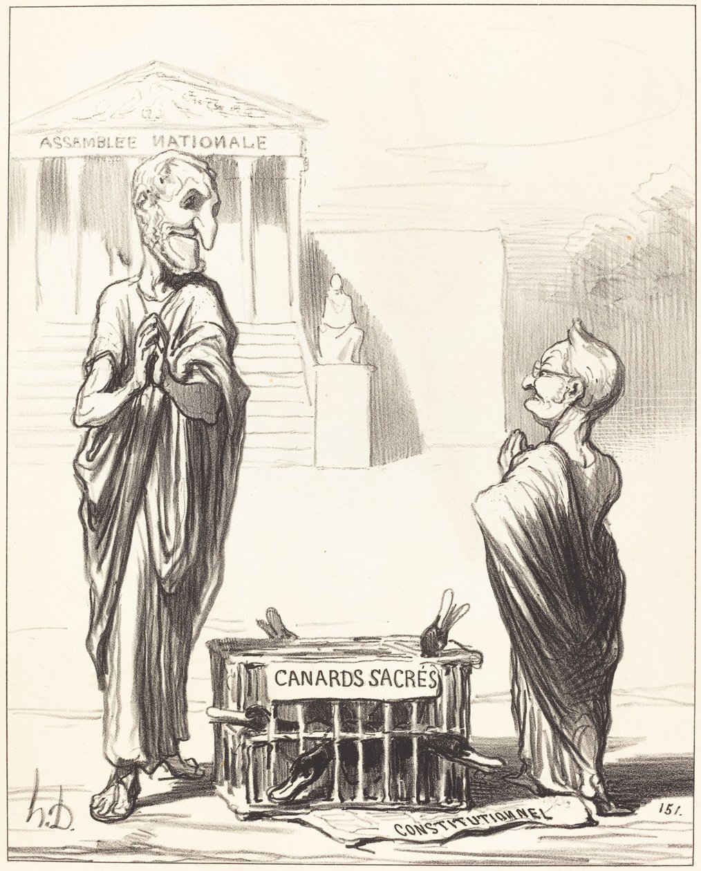 A Birodalom Augursai... alkotó: Honoré Daumier
