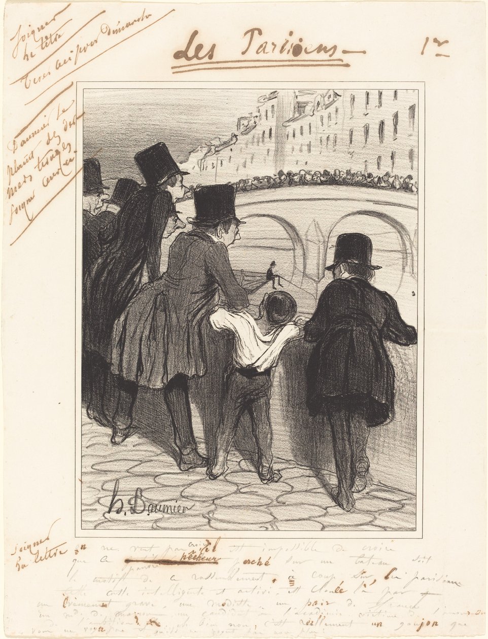 Bámészkodók alkotó: Honoré Daumier