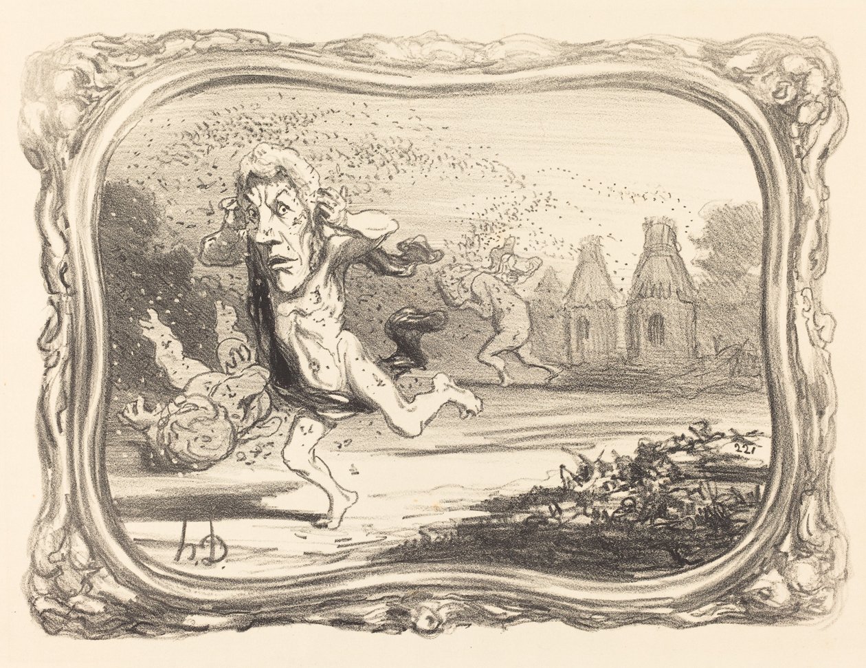 Megbüntették a kíváncsiskodókat alkotó: Honoré Daumier