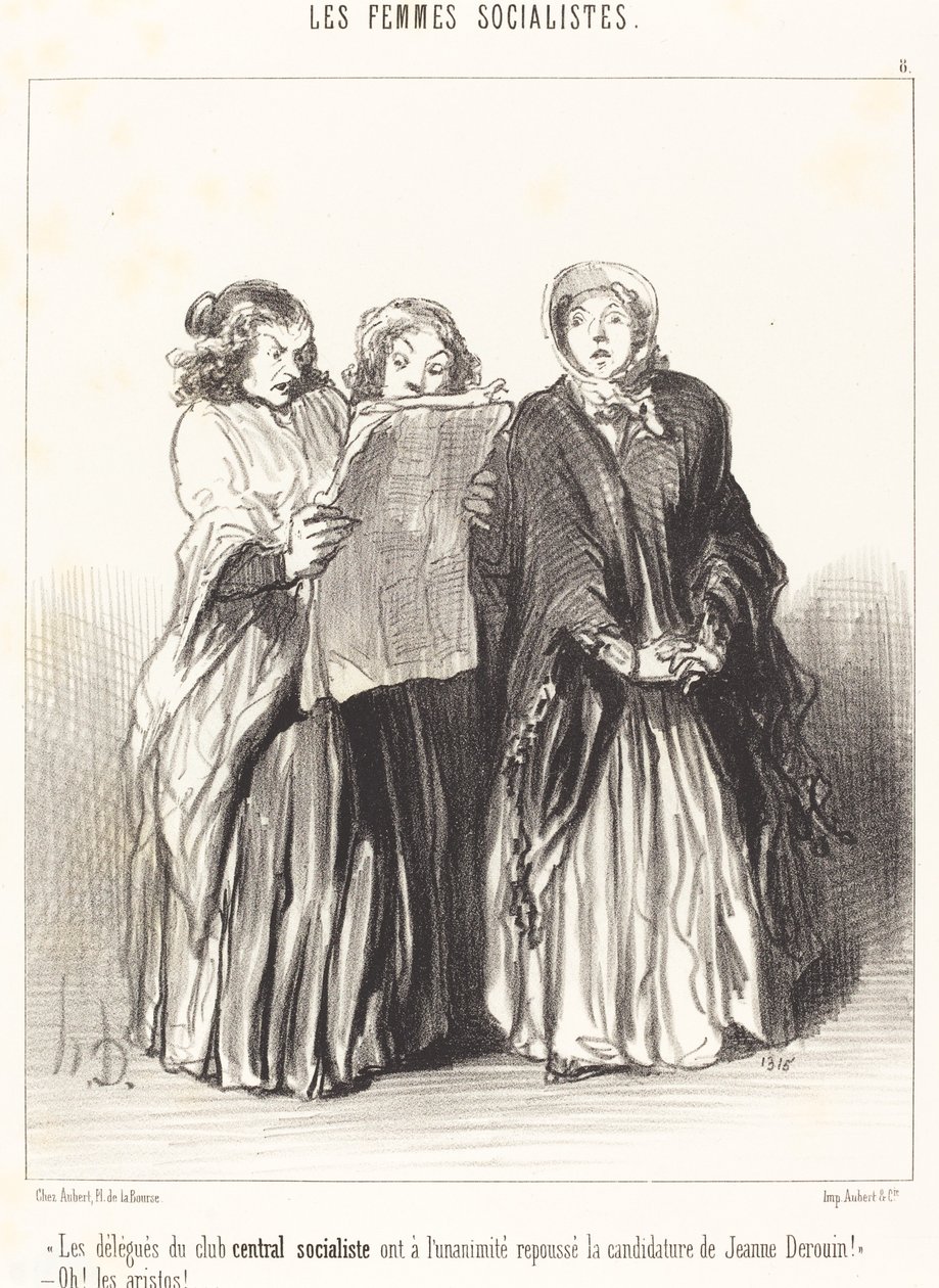 A központi szocialista klub küldöttei elutasították... alkotó: Honoré Daumier