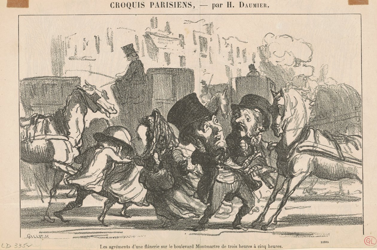 Egy flanerie felszereltsége... alkotó: Honoré Daumier
