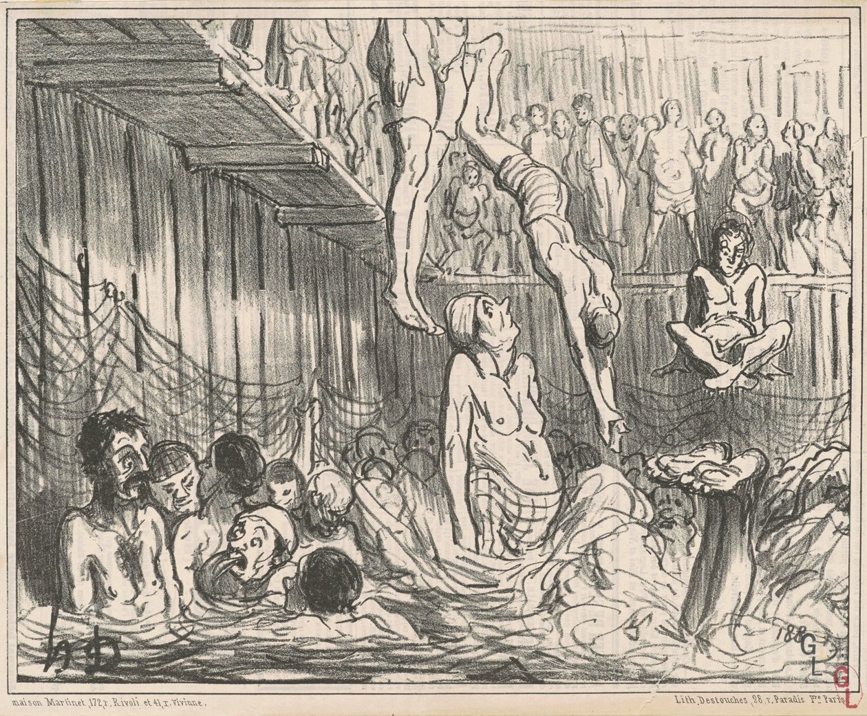 A négy filléres fürdők alkotó: Honoré Daumier