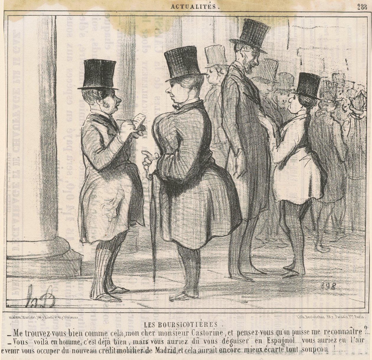 A tőzsdeügynökök. Jól találsz... alkotó: Honoré Daumier