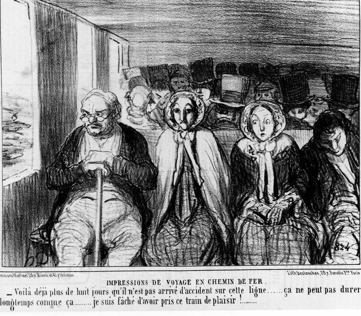 Vasutak – Daumiertől, „Charivari”-ban, 1855.11.09. alkotó: Honoré Daumier